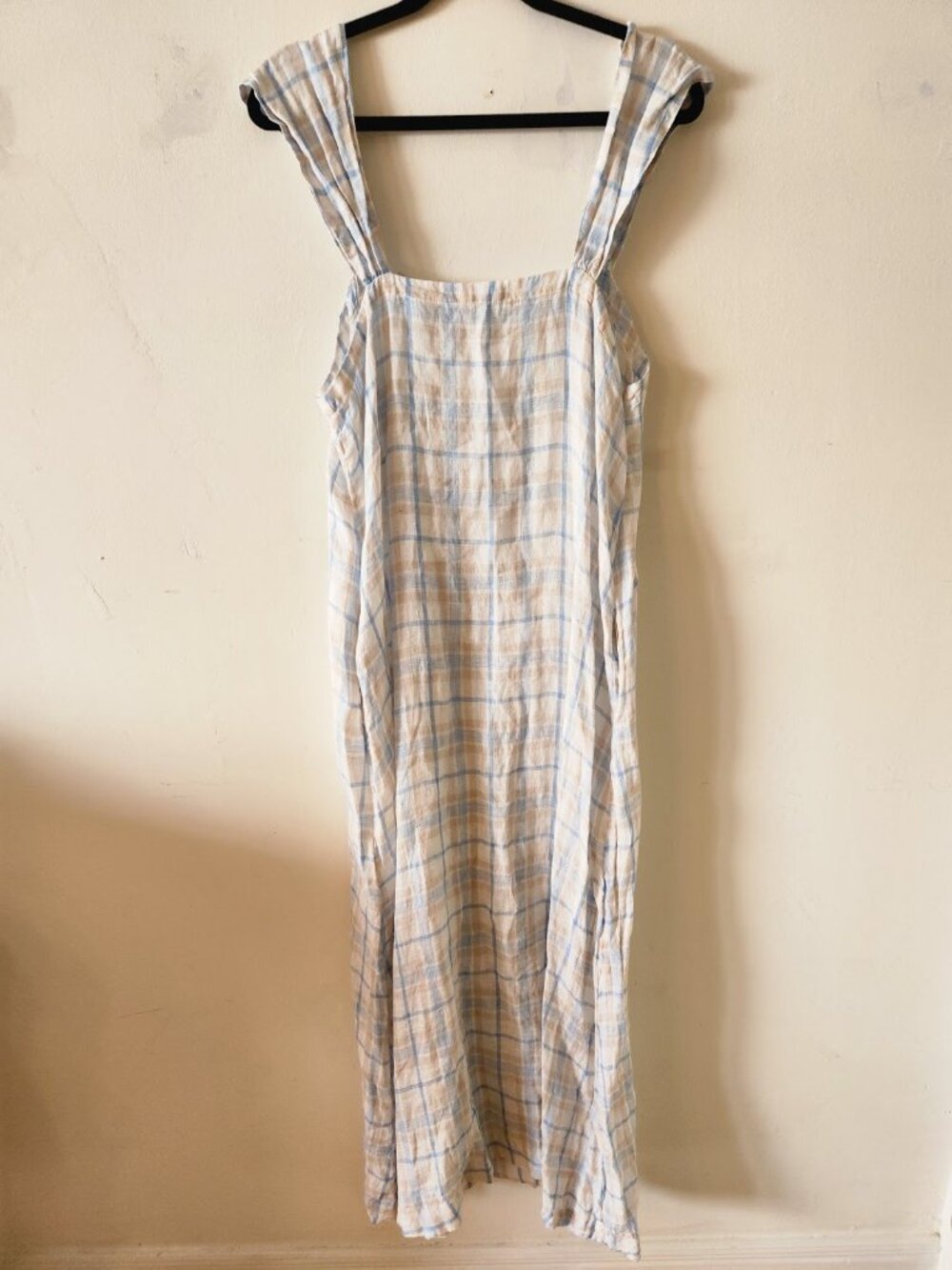 CP SHADES 100% Linen Square Neck Angie Maxi Dress Coastal California Casual - Picture 3 of 7
